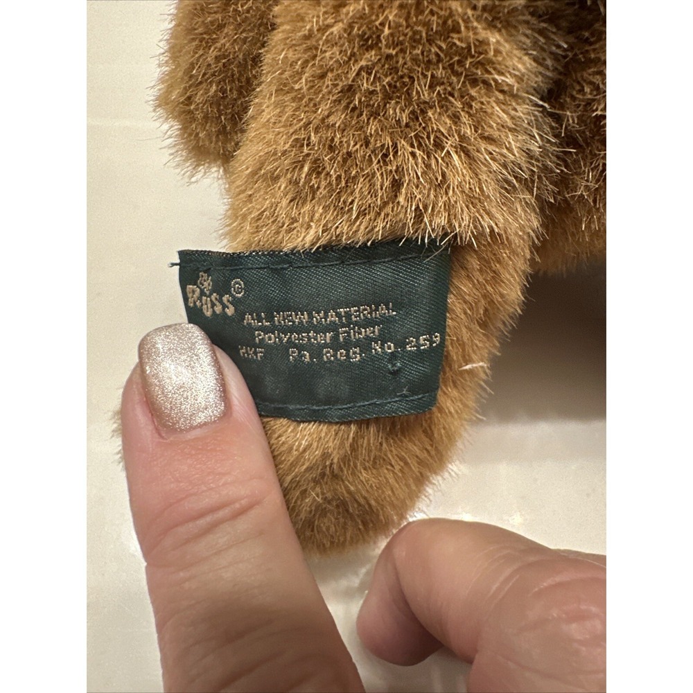 Russ Dutchess Beanie Bear Beanie Plush Stuffed Animal With Tag - Picture 8 of 8